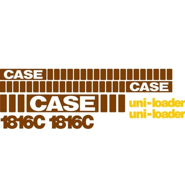 Aftermarket Whole Machine Decal Set w/ Uni-Loader Decals Fits Case Skidsteer 1816C CASE1816CDECALSET - main